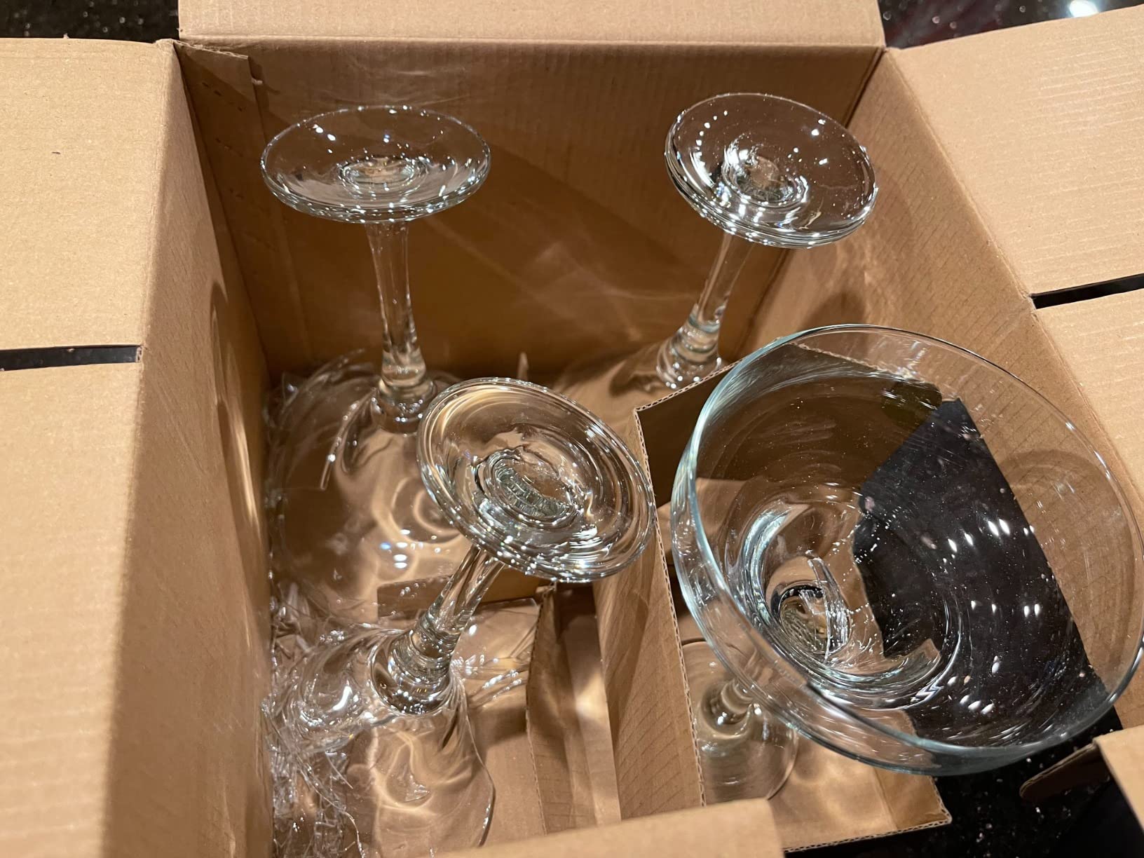Glaver's Margarita Glasses Set Of 4, 10 oz. Bar Glasses for Cocktails, Martini, Margarita, Dessert, and Everyday Use Crystal Clear Classic Martini Glasses, Dishwasher safe customer photo 2