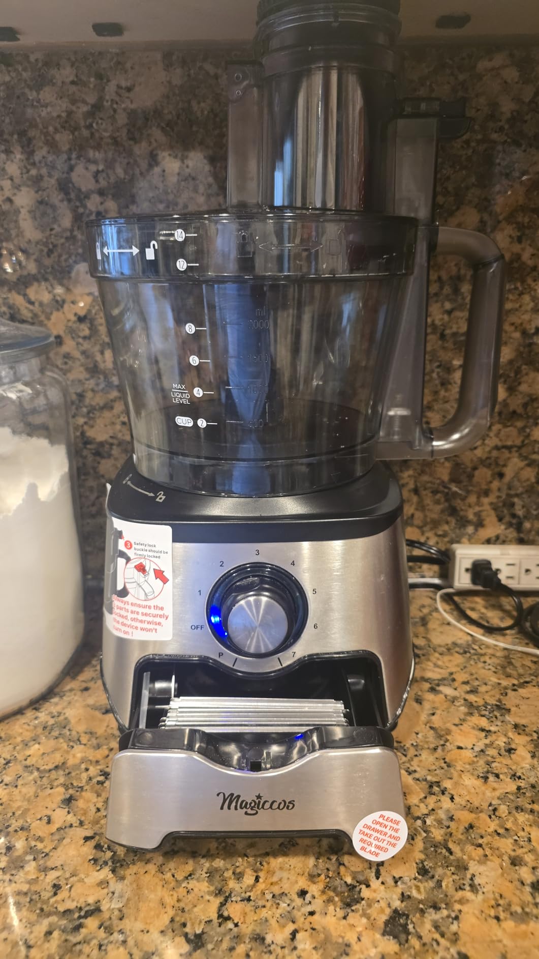14-Cup Food Processor, 1000W Motor, Storage Drawer, Inox Color | 7 Speeds, XL Bowl & Large Feed Chute, French Fry Cutter, Chop, Slice, Shred & Mix Veggies, Cheese & Meat for Family Meals customer photo 1
