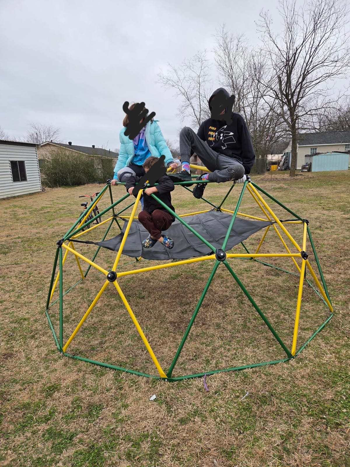 GIKPAL Climbing Dome, Upgraded 6FT Geometric Dome Climber with Climbing Grip for Kids Indoor Outdoor Play Equipment customer photo 1