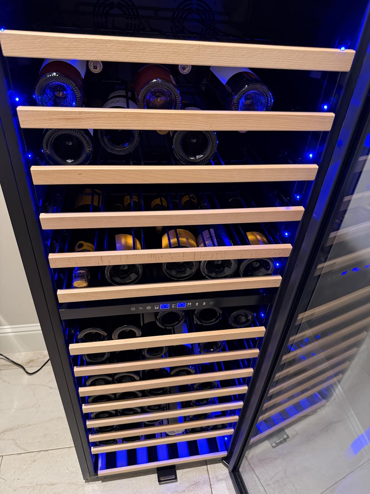 Velivi Wine Fridge Freestanding Dual Temperature Zone, Wine Cooler Refrigerator for 154 Bottles, 24 Inch Wide Large Wine Cooler with Professional Temperature Control System, Quiet Operation customer photo 2
