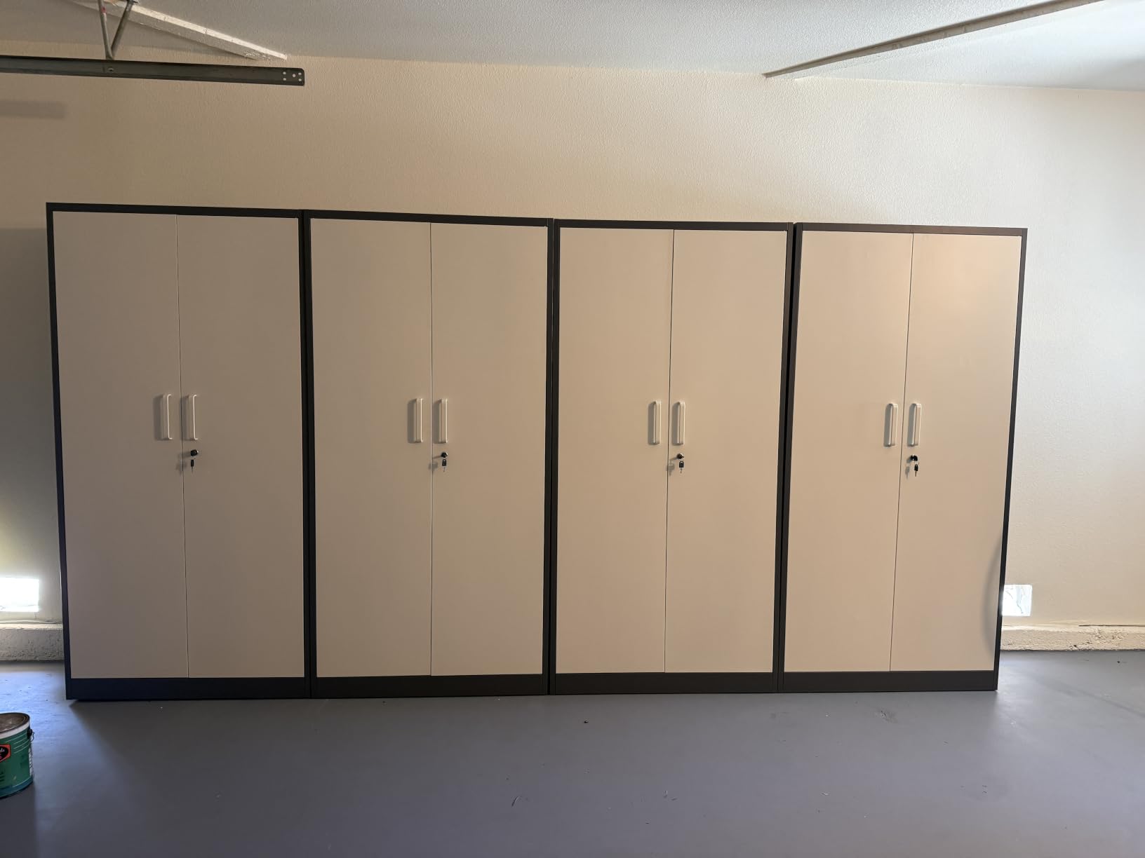 Metal Garage Storage Cabinet with 2 Doors and 5 Adjustable Shelves - 71