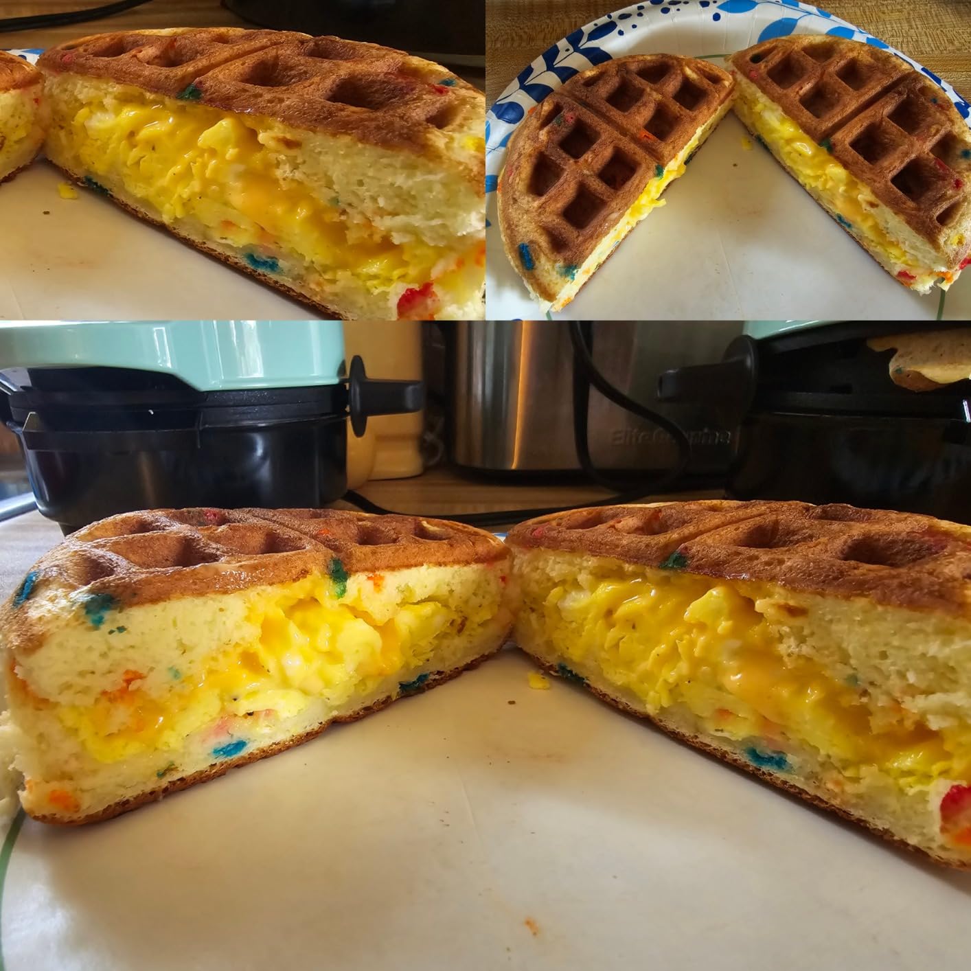 Elite Gourmet EWM380M Nonstick Fluffy Stuffed Waffle Maker, 1.5-Inch Jumbo, Mint customer photo 1