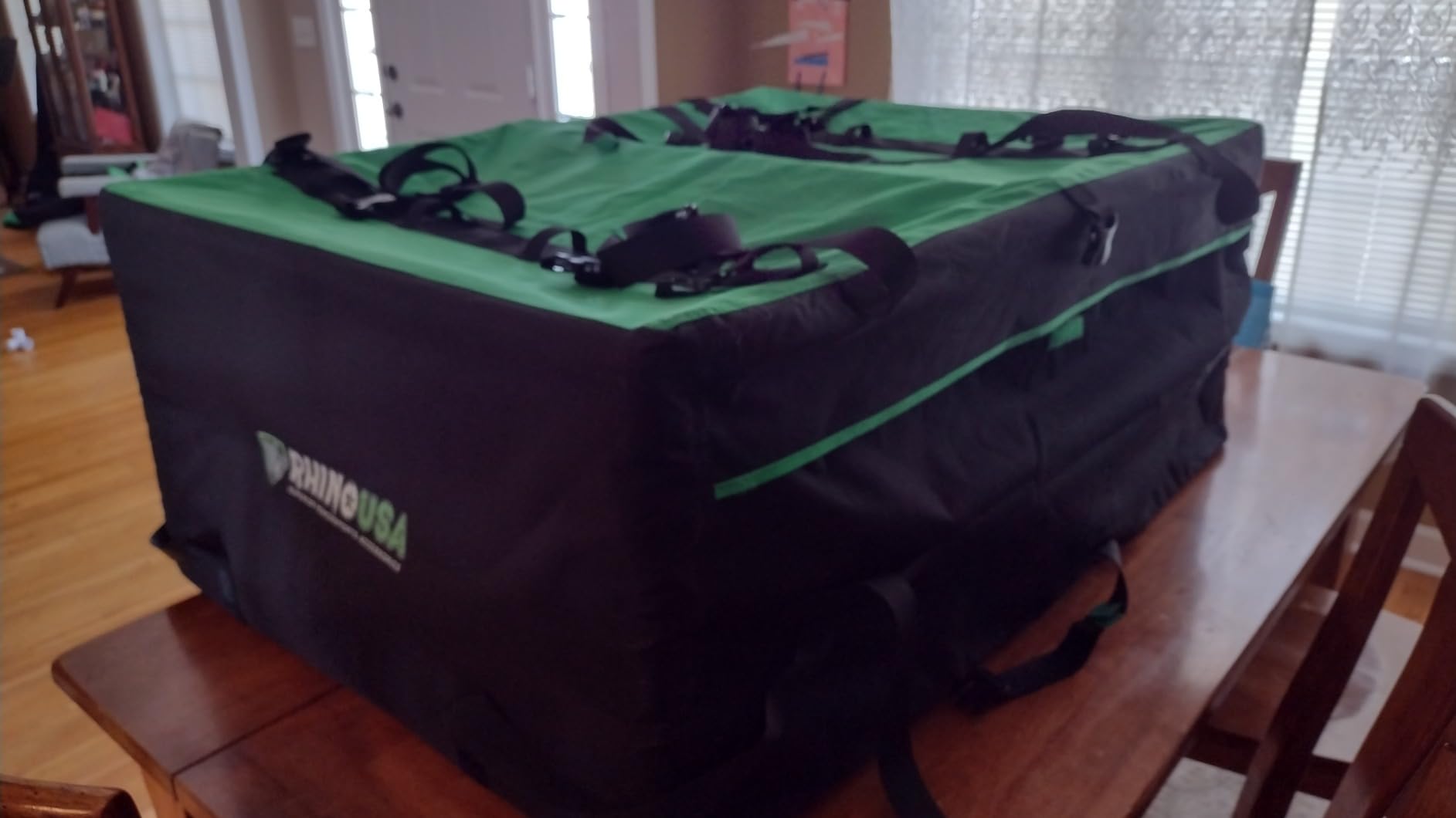 Rhino USA Rooftop Cargo Carrier Bag - 17.7 Cu Ft Waterproof Roof Storage | Waterproof Rooftop Bag, 17.7 Cu Ft. For Car Roof Racks. Heavy Duty Zippers, Lock Included. Car Top Carrier for Road Trips. customer photo 2