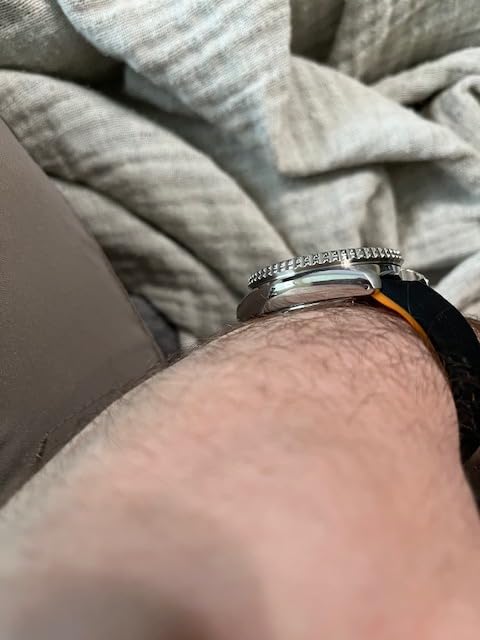 SSK005 Automatic Watch for Men - 5 Sports - Orange Dial with Date Calendar and Luminous Hands & Markers and Gray GMT Bezel, 100m Water-Resistant customer photo 2