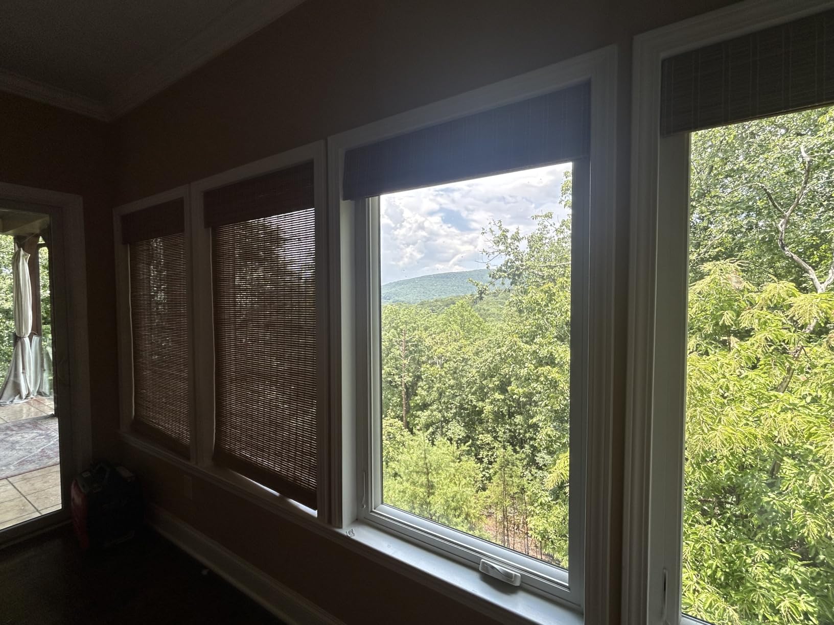 LazBlinds No Drill Cordless Bamboo Roman Shades, 34