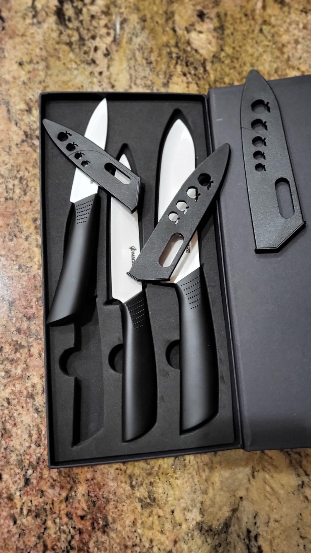 Magiware Ceramic Knives, Ceramic Knife Set with Sheaths Cover - Sharp Longer Never Rust (include 6 Inch Chef Knife, 5inch Utility Knife, and 4 Inch Paring Knife) customer photo 2