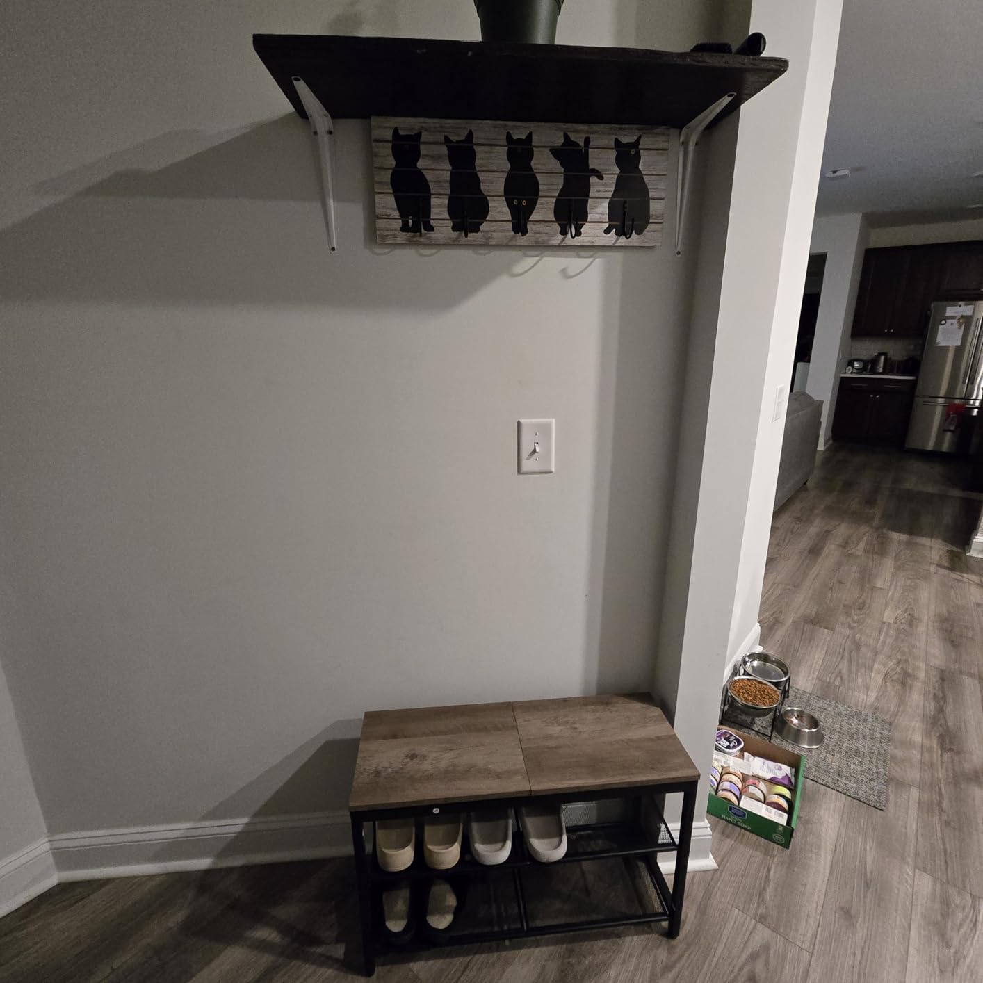 HOOBRO Shoe Bench, 3-Tier Shoe Rack, Industrial Shoe Organizer Storage Bench, 29.5 inches Entry Bench with Mesh Shelves, for Entryway, Living Room, Hallway, Easy Assembly, Rustic Brown BF75HX01 customer photo 1