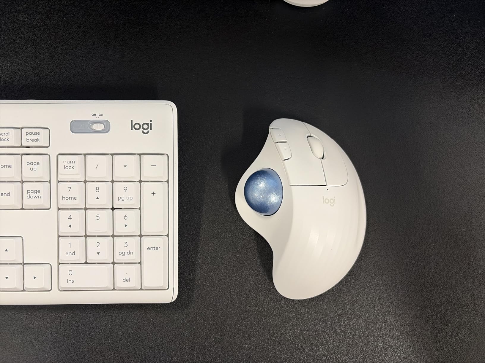 Logitech Ergo M575S Wireless Bluetooth Trackball Mouse - Graphite Blue Ball customer photo 1