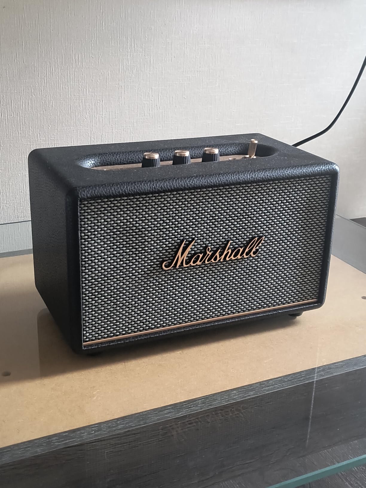 Marshall Acton III Bluetooth Home Speaker - Loud Stereo Sound with Bass and Treble Controls, Plug-in Powered, 3.5mm Aux Input - Black customer photo 1
