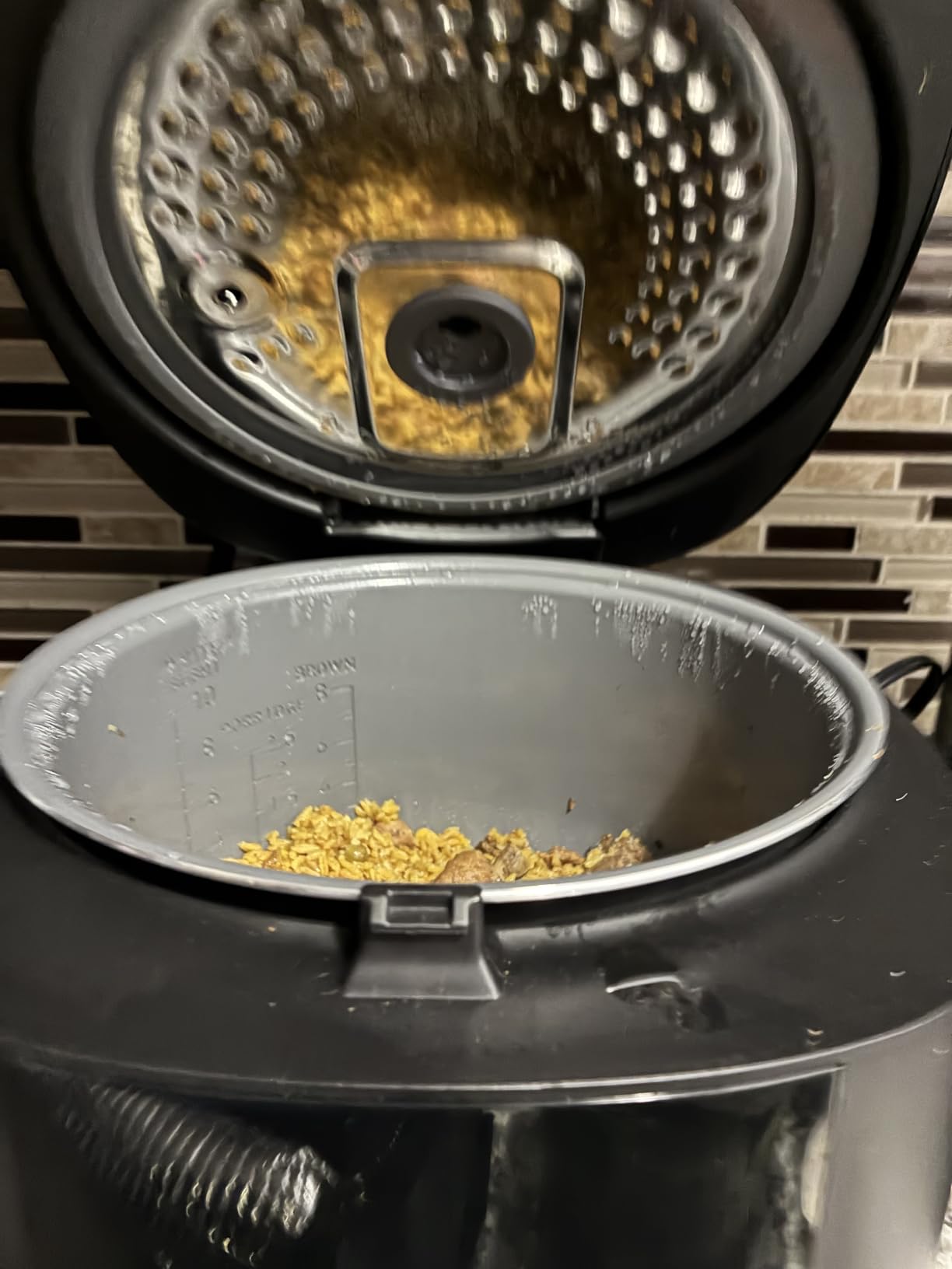 Cosori Rice Cooker 10 Cup, Fuzzy Logic, Ceramic Coating Inner Pot, 18-in-1 | 24H Keep Warm & Delay Timer, Stainless Steel Steamer Basket, Non-stick Ceramic Coating, Sauté, Slow Cook, Black customer photo 1