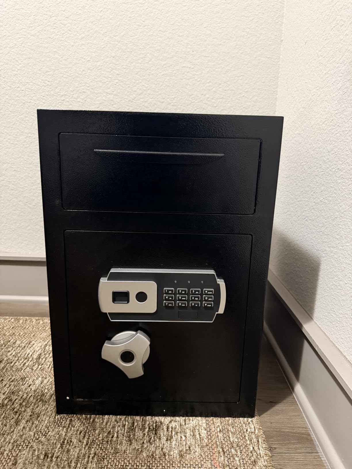 2.8 Cub Depository Drop Safe & Fireproof Bag, Front Drop Slot Lock Box with Digital Combination Anti-Fishing, Silent Deposit Safe Box customer photo 1