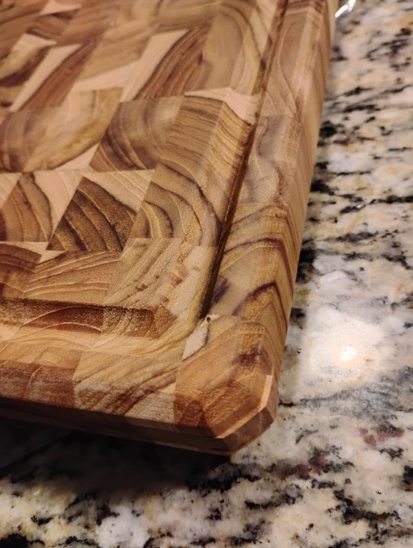 Yes4All Durable Teak Cutting Boards for Kitchen, [17''L x 13''W x 1.5