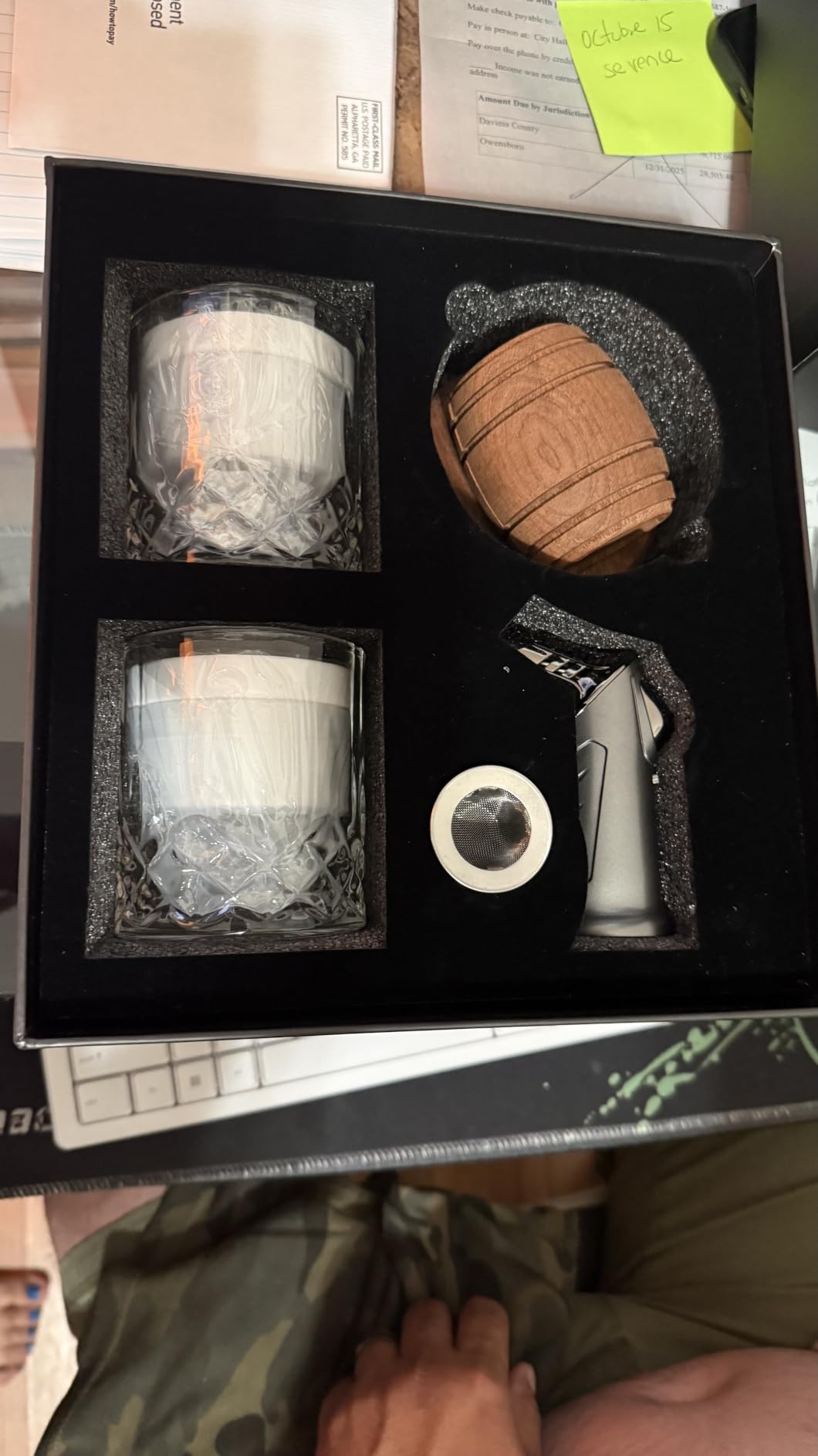 Whiskey Smoker Kit with Torch - 6 Flavors Wood Chips, 2 Glasses, 2 Ice Ball Molds - Cocktail Smoker Infuser Kit, Old Fashioned Drink Smoker Kit customer photo 1
