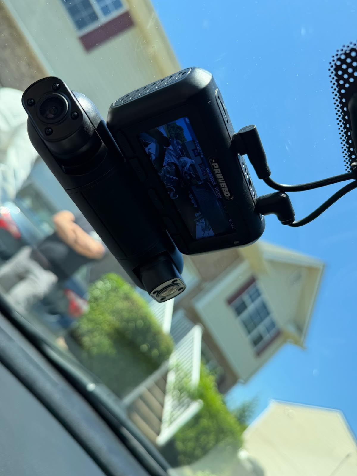 PRUVEEO 360° 4 Channel Dash Cam Front and Rear Inside Left Right, Dash Camera for Cars, Built-in GPS WiFi Night Vision, 24/7 Recording Parking Mode Monitor, 128G Card Included customer photo 1