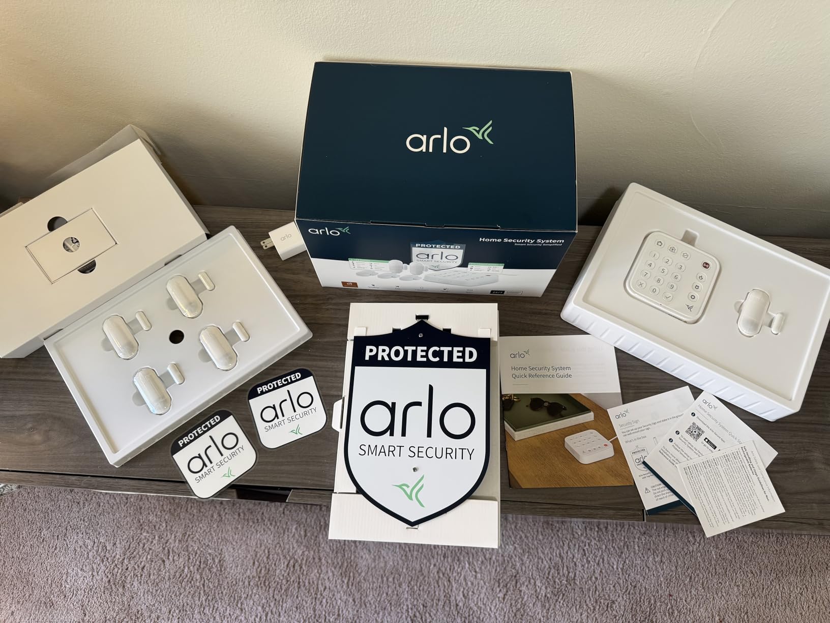 Arlo Home Security System - Alarm System with Wired Keypad Sensor Hub, 5 8-in-1 Sensors & Yard Sign - No Contract Required - DIY Installation - White, SS1501 customer photo 1