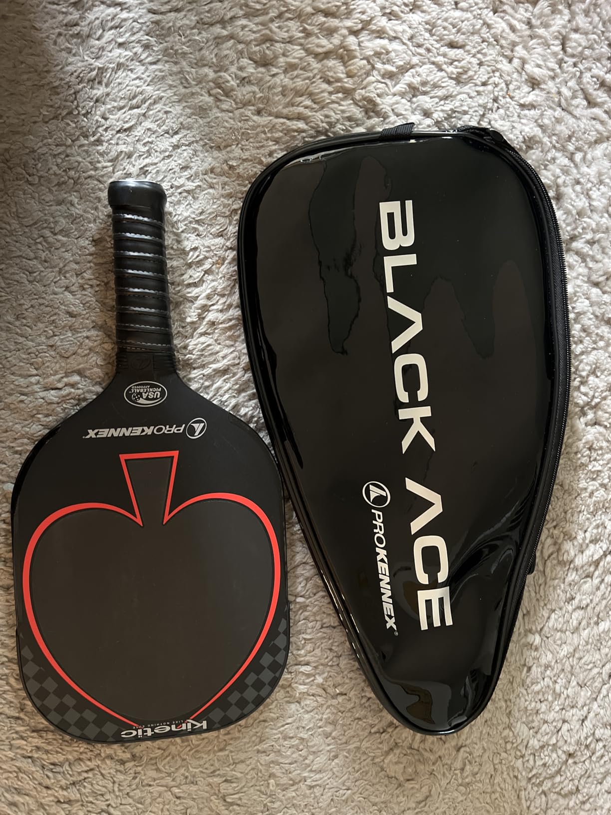 PROKENNEX Black Ace Pro - Pickleball Paddle with Toray 700 Carbon Fiber Face - Comfort Pro Grip customer photo 1