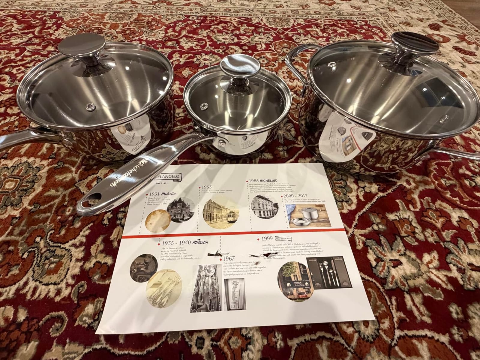 MICHELANGELO Stainless Steel Saucepan Set with Lids 1QT & 2QT & 3QT, Stainless Steel Sauce Pot Set 6pcs, Induction Saucepans, Nonstick Sauce Pan Set, Dishwasher Safe customer photo 2