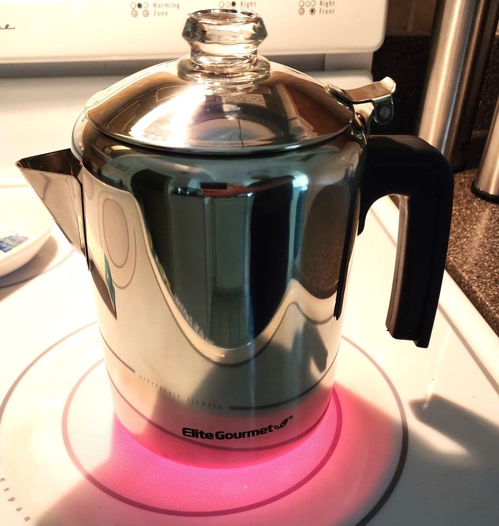 Elite Gourmet EC008 8-Cup Stovetop Coffee Percolator, Stainless Steel customer photo 1