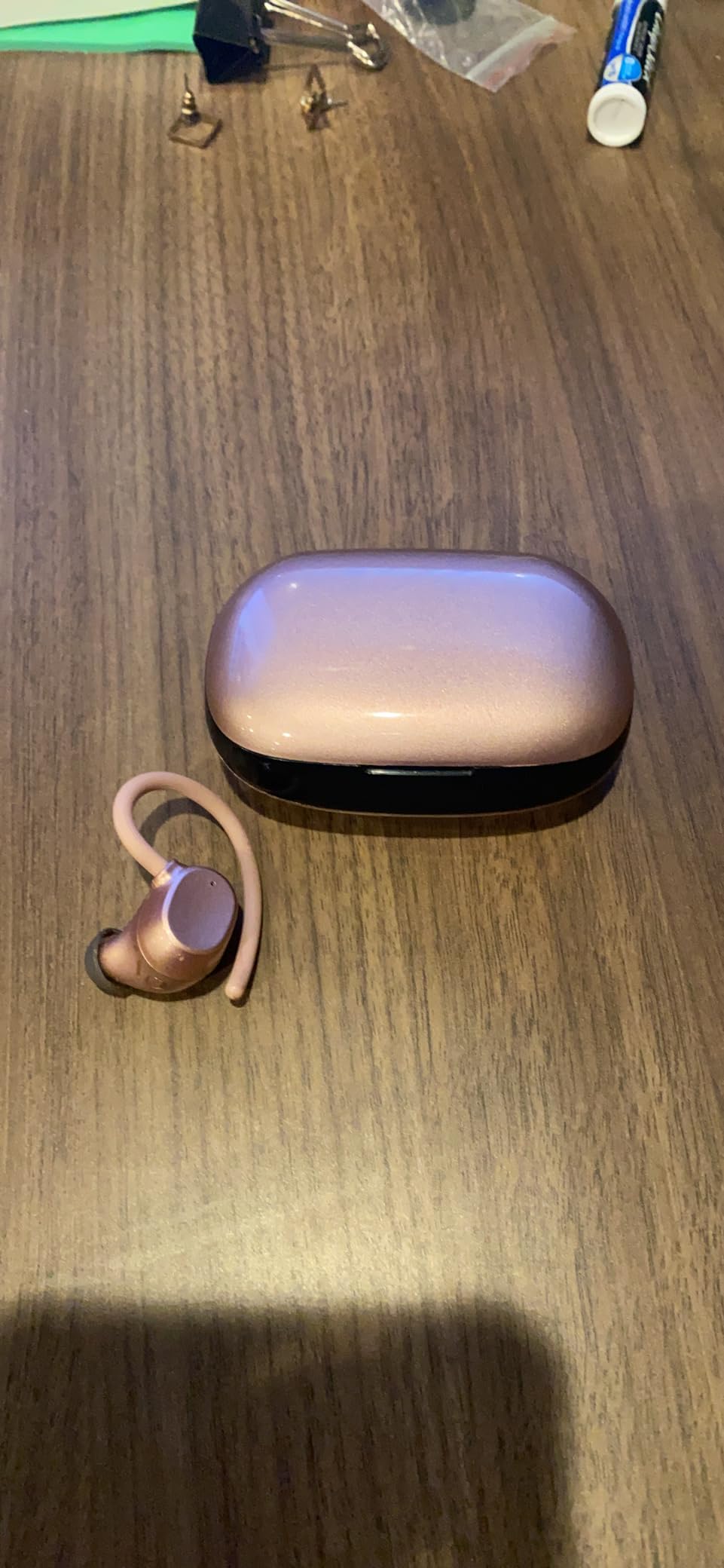 Wireless Earbuds for Small Ear, HiFi Stereo Sport Bluetooth 5.3 Headphones with Earhooks, 48H Deep Bass Running Ear Buds with LED Display, Noise Cancelling, IP7 Waterproof Built-in Mic for iOS Android customer photo 1