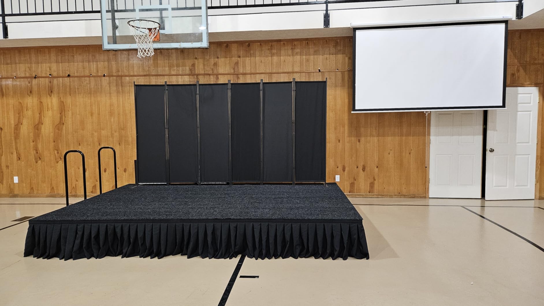 Room Divider 4 Panel-88''Wide, 6FT Room Dividers and Folding Privacy Screens | Wider Metal Base & Non-wobbly, Fabric Divider Panel for Room Partition,Portable Wall Divider Screen for Bedroom,Office,Studio customer photo 2