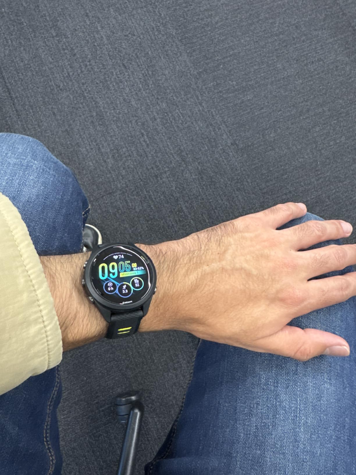 Garmin Forerunner 265, Running Smartwatch, 46mm, Whitestone/Tidal Blue | Advanced Training Metrics & Recovery Insights, Music On Your Wrist, Garmin Coach, Daily Suggested Workouts customer photo 2
