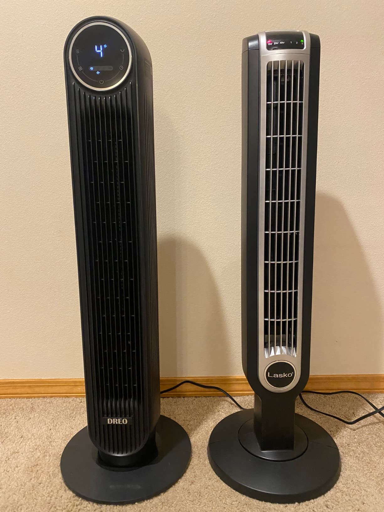 DREO Tower Fan for Bedroom, 28ft/s Velocity, Ultra Quiet Fan, 8 Speeds | 2026 Upgraded DC Motor, 90° Oscillating, 4 Modes Standing Fan, Bladeless Fan for Indoors, Floor Fans with Remote, White customer photo 1
