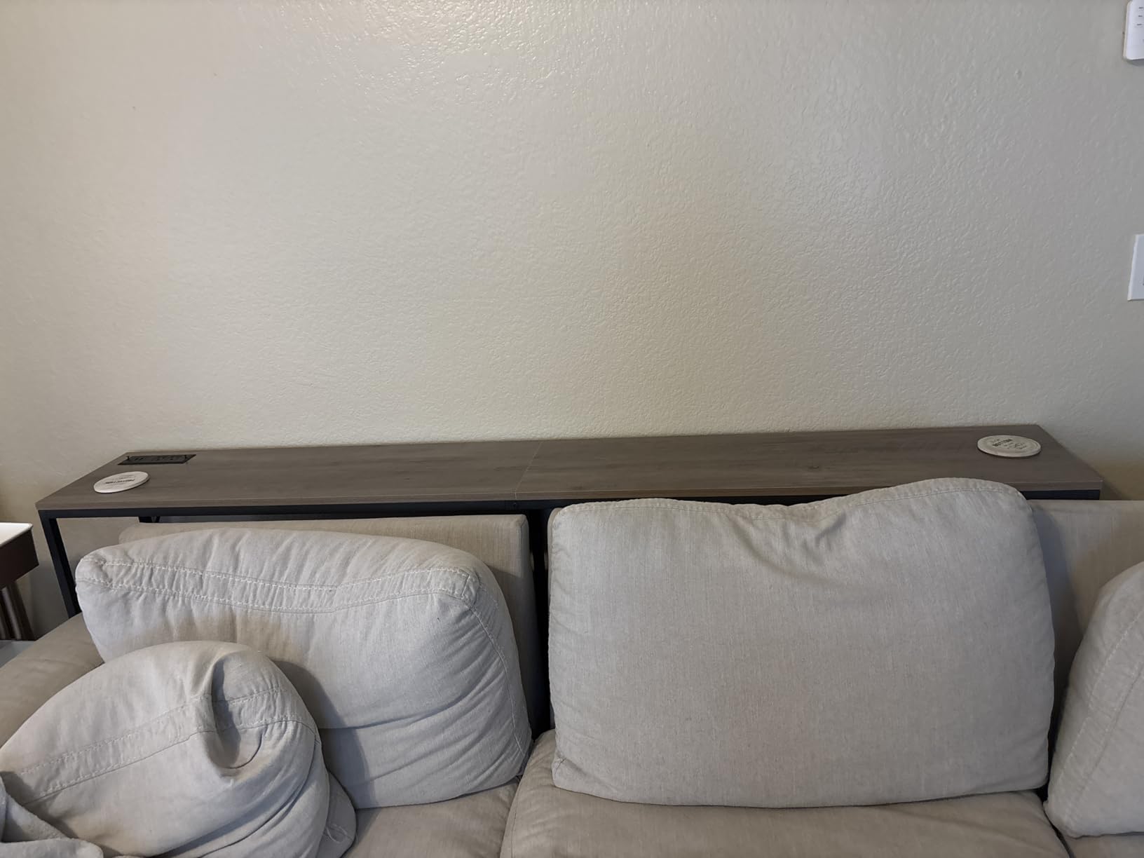MAHANCRIS 70.9'' Console Table with Power Outlet, Narrow Sofa Table with Charging Station, Skinny Behind Couch Table for Entryway, Hallway, Foyer, Living Room, Rustic Brown CTHR18E01Z1 customer photo 1