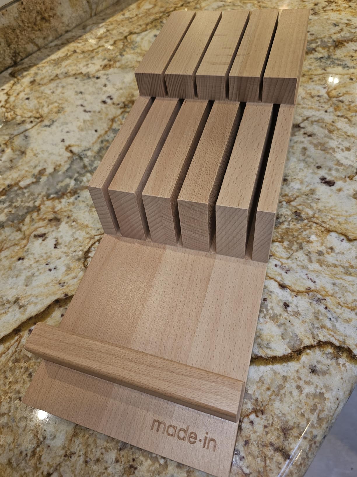 Made In Cookware - 9 Piece Knife Organizer - Italian Beechwood - Crafted in Italy customer photo 1