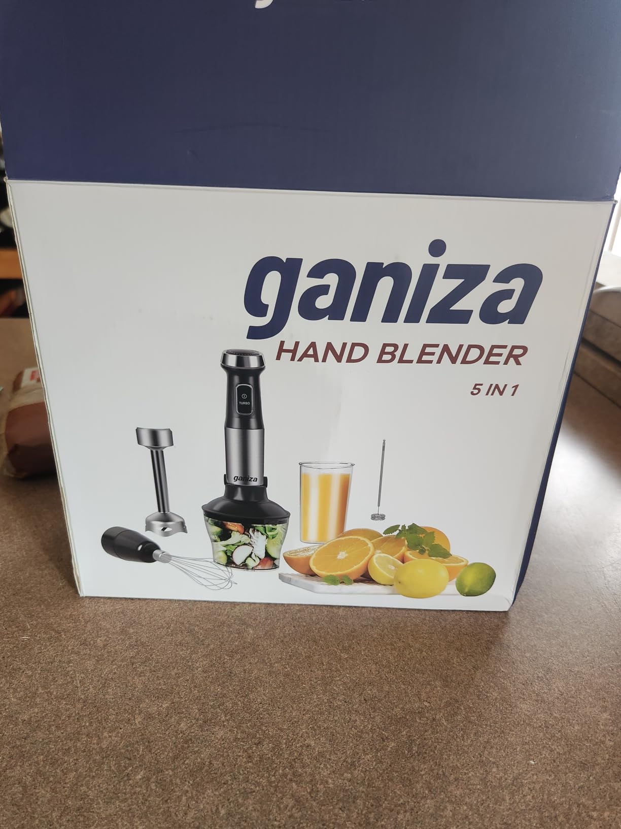 Ganiza Immersion Blender 5 in 1 Hand Blender Max 1000W Heavy Duty Motor, 16 Speed Mode Handheld Blender Stainless Steel Blade With 800ml Mixing Beaker, 600ml Chopper, Whisk and Milk Frother customer photo 1