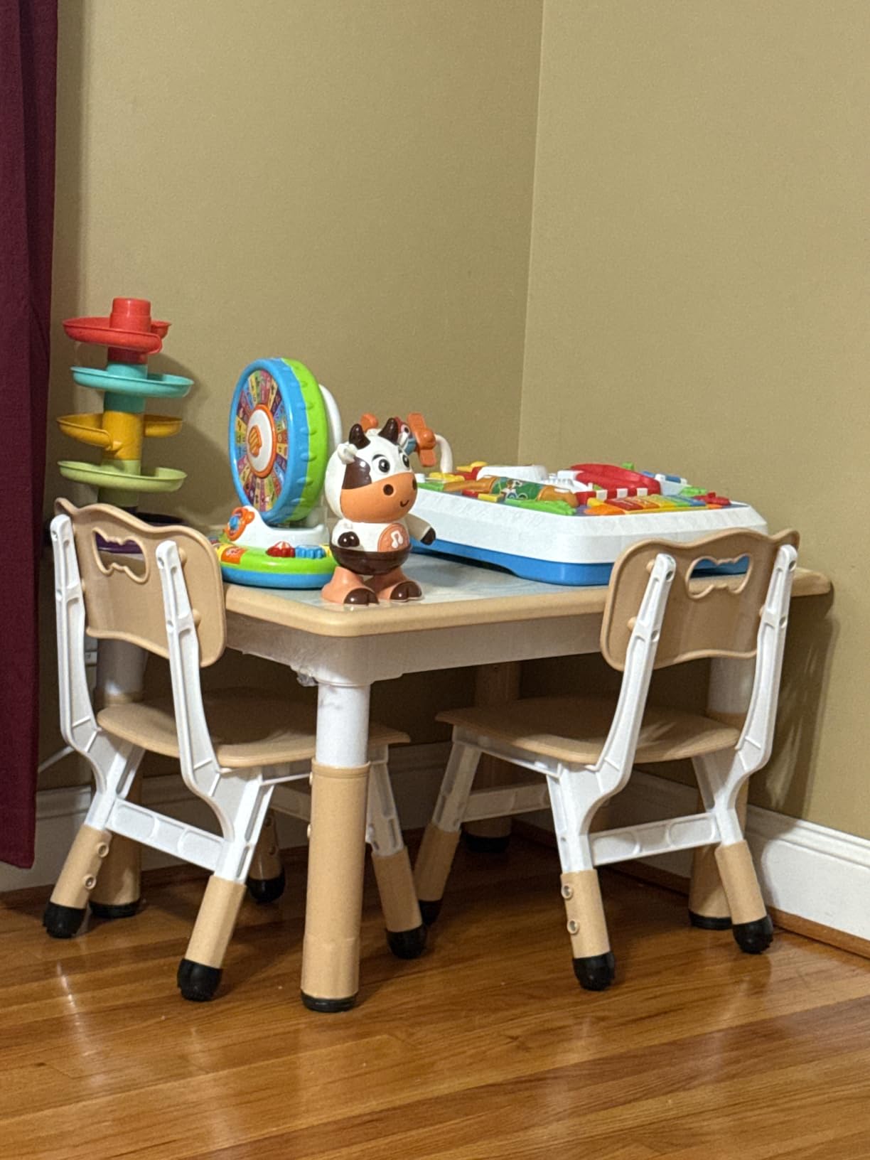 Brelley Adjustable Toddler Table and Chair Set, 31.5