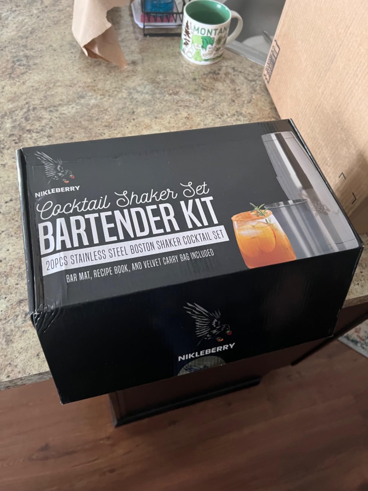 Premium 18-Piece Bartender Kit - Mixology Cocktail Shaker Set with Modern Bamboo Stand, Weighted Boston Shaker, Bar Mat & Recipe Book | 304 Stainless Steel Home Bar Accessories customer photo 1