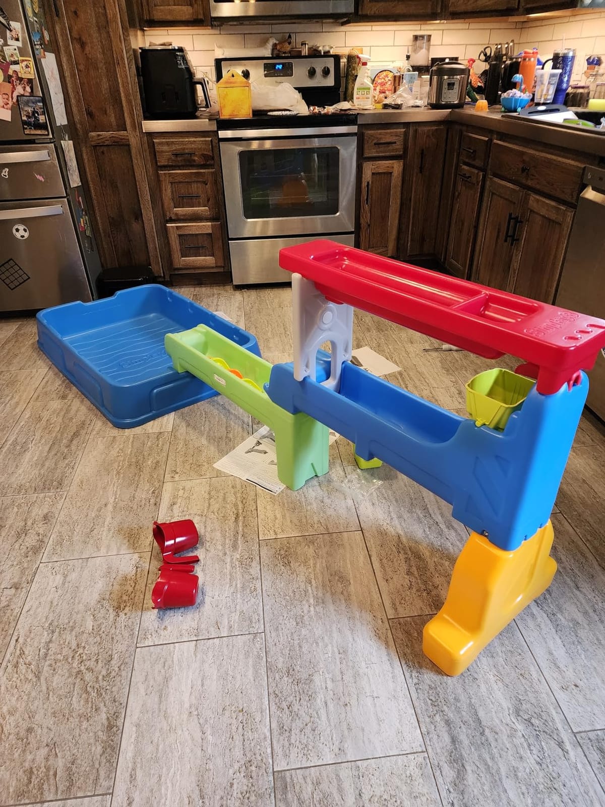 Simplay3 Raindrop Falls Water Table and Splash Kiddie Pool for Toddlers and Kids, 9 Water Play Table Accessories customer photo 2
