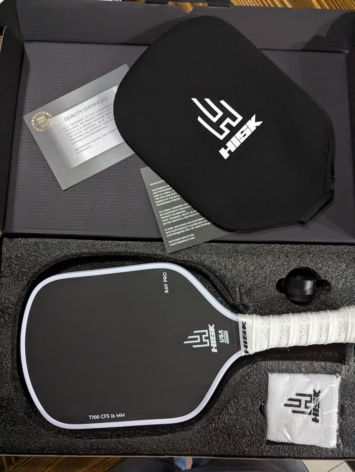 RAV PRO Pickleball Paddle - Ultimate HIGH END 16mm Japanese Toray T700 Raw Carbon Fiber CFS w/Excellent GRIT Roughness Texture, Aero Dynamic Curve, USAPA Approved, Non Slip Grip customer photo 1