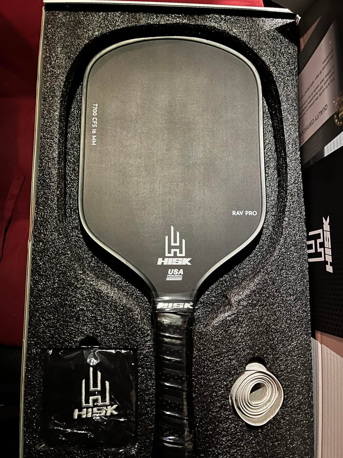 RAV PRO Pickleball Paddle - Ultimate HIGH END 16mm Japanese Toray T700 Raw Carbon Fiber CFS w/Excellent GRIT Roughness Texture, Aero Dynamic Curve, USAPA Approved, Non Slip Grip customer photo 2