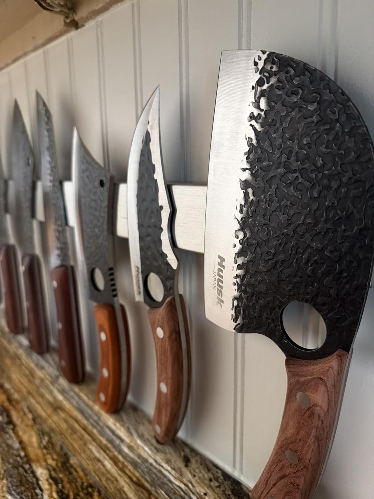 Magnetic Knife Holder for Wall, Knife Magnetic Strip Magnetic Knife Holder for Refrigerator Mount Knife Rack Kitchen Utensil Holder Metal Tool Holder Knife Block Kitchen Organizer Accessories 9.7 Inch customer photo 1