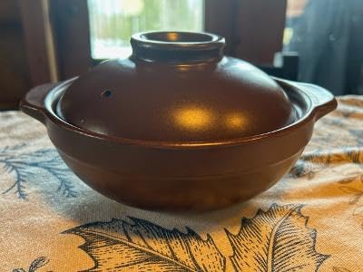 Cabilock Japanese Donabe Clay Pot with Lid, 6.5 Inch Terracotta Ceramic Casserole for Stovetop & Oven, Traditional Earthenware for Cooking Rice, Soup, Stew and Meat customer photo 1