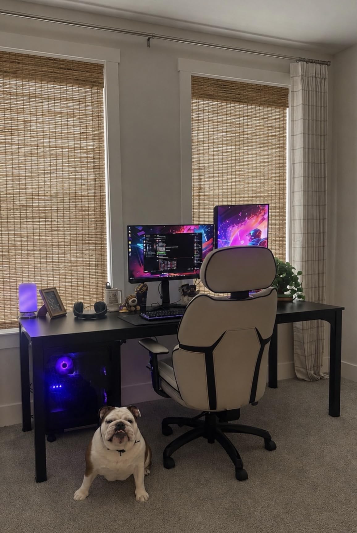 Tribesigns 78.7 Inches Extra Long Computer Desk 2 Person Desk, Double Long Desk, Workstaion for Home Office, Brown+Black customer photo 1
