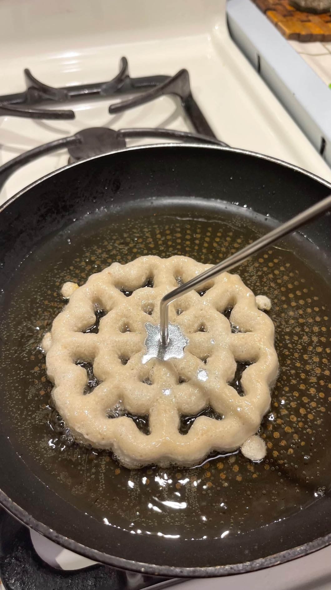 Bunuelos Mold with Handle, Rosette Timbale Iron Set Aluminum Waffle Molds with Handle, Funnel Cake Ring, Molde Para Buñuelos De Viento Maker Mexicanos customer photo 1