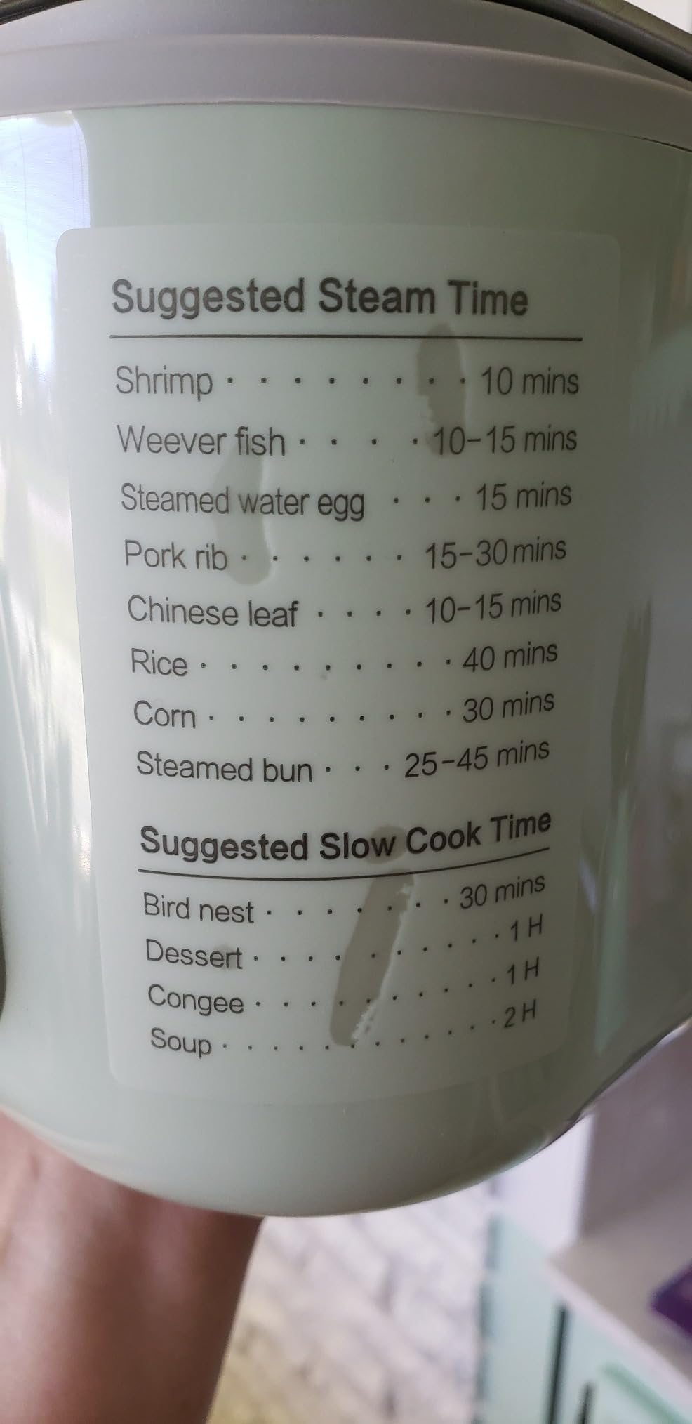 BUYDEEM G553 5.3Qt Electric Food Steamer, 18H Delay Timer, Dual Protection | One Touch, Quick Steam in 60s, Stainless Steel Steamer Tray & Glass Lid, Cozy Greenish, 1500W, Stew Pots Not Included customer photo 1