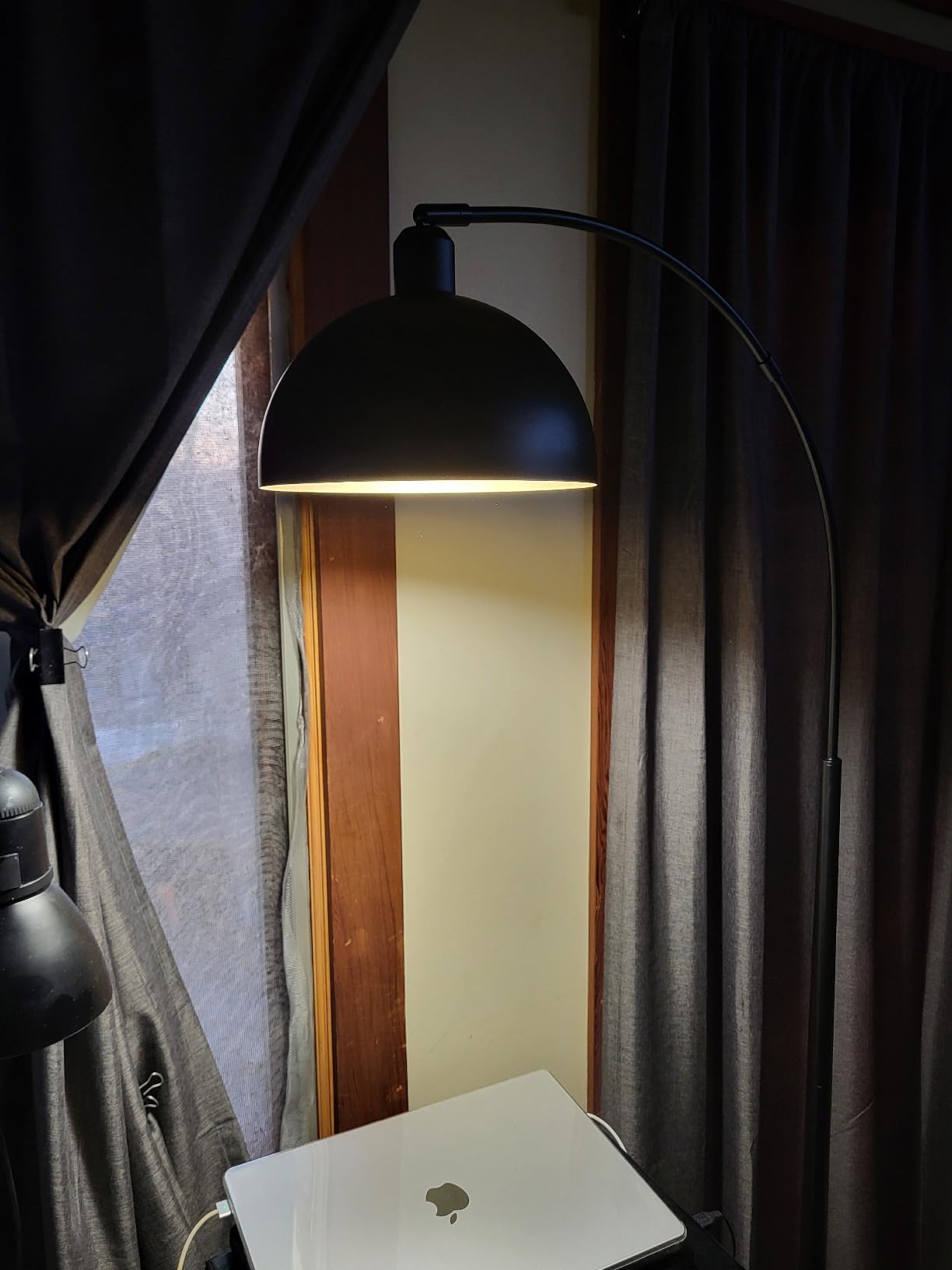 【Upgraded】Black Arc Floor Lamps for Living Room - Dimmable Arched Floor Lamp with Remote Control & 2700-6000K 9W LED Bulb Included, Modern Arch Standing lamp, Industrial Tall Lamp for Bedroom Reading customer photo 1