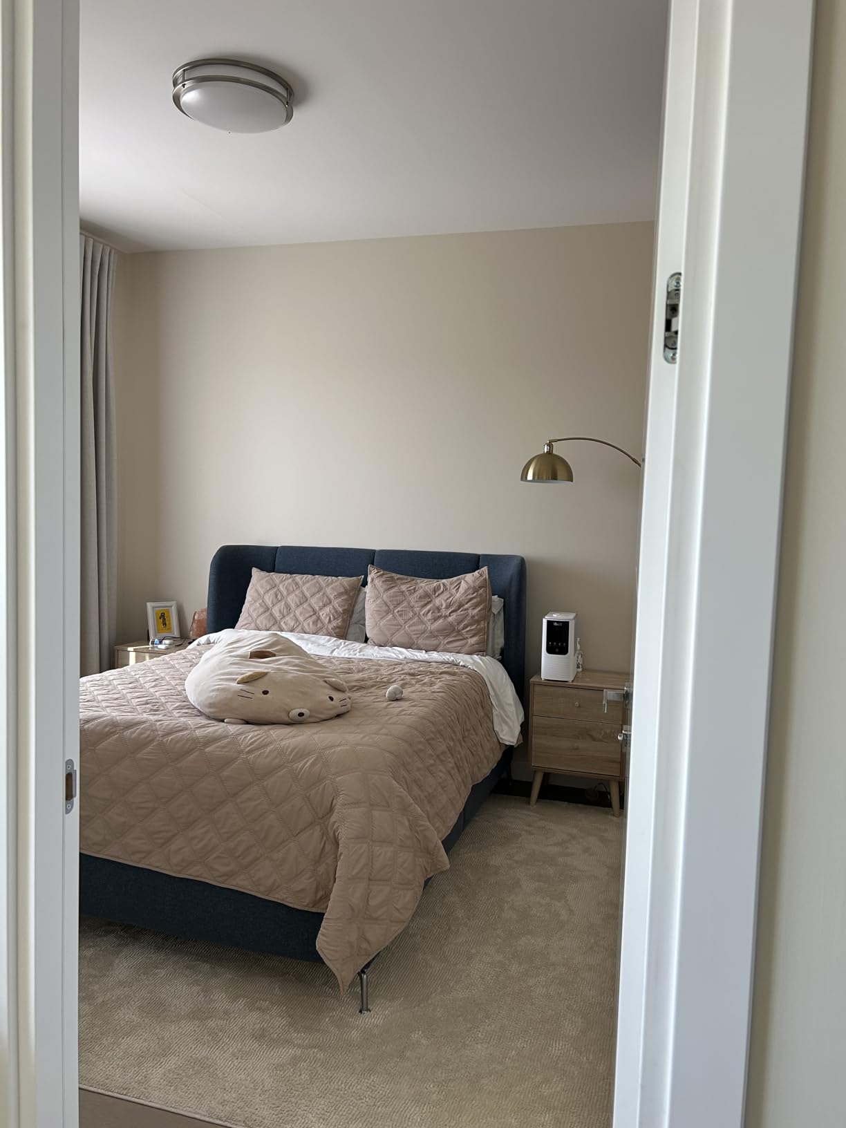 【Upgraded】Black Arc Floor Lamps for Living Room - Dimmable Arched Floor Lamp with Remote Control & 2700-6000K 9W LED Bulb Included, Modern Arch Standing lamp, Industrial Tall Lamp for Bedroom Reading customer photo 2