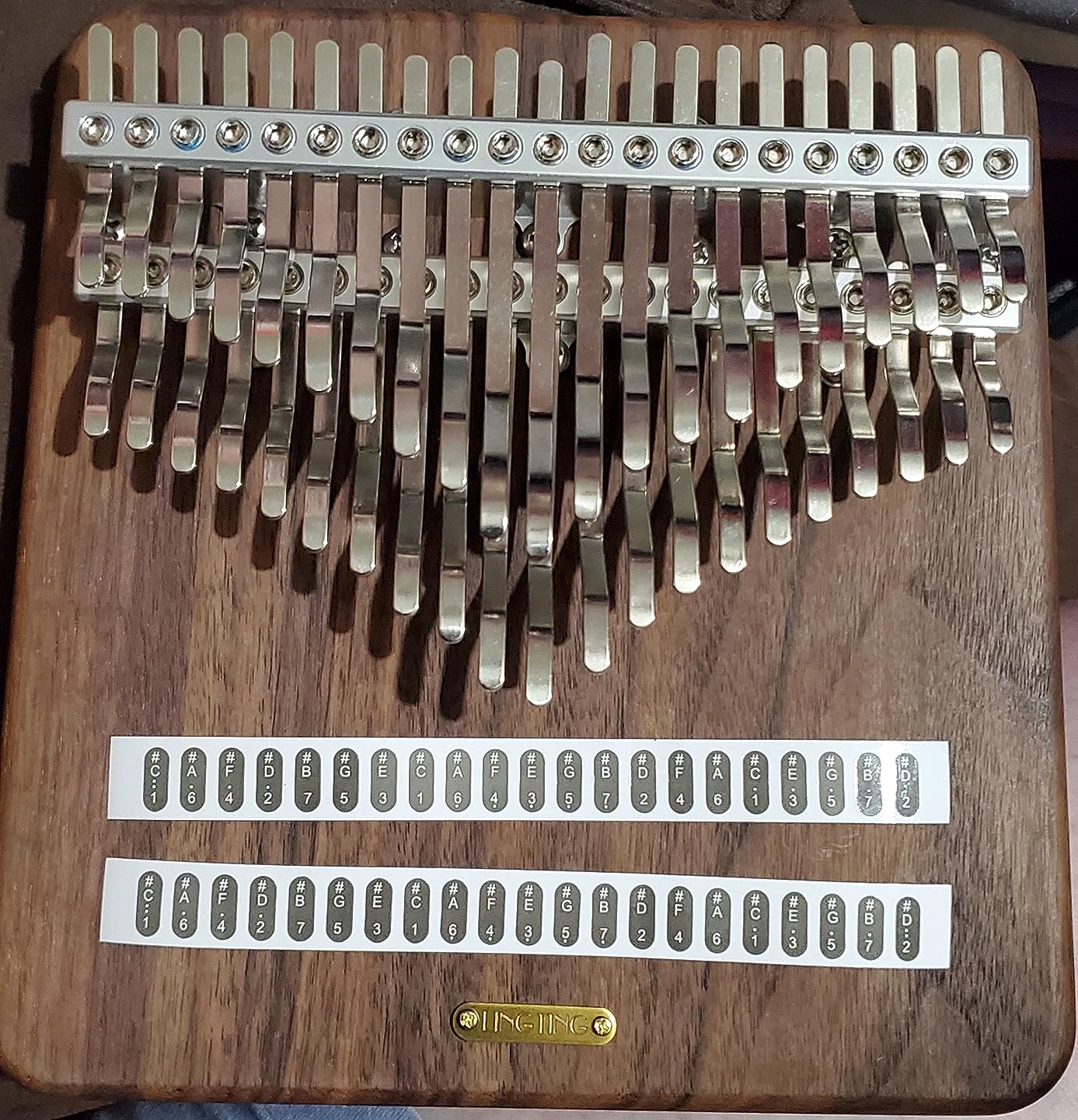 LingTing Kalimba 42 Keys Solid Walnut Wood Thumb Piano Chromatic Mbira Finger Piano Gift for Adult Beginners Professional (LT-K42W, Moon Whisperer) customer photo 2