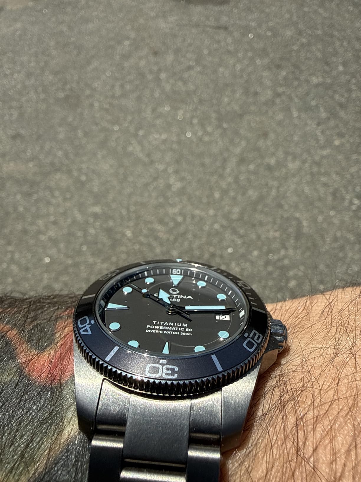 Mens, DS Action Diver 38mm Powermatic 80, Titanium, Swiss Automatic, Watch, Anthracite, Titanium, 19, (C0328074408100) customer photo 1