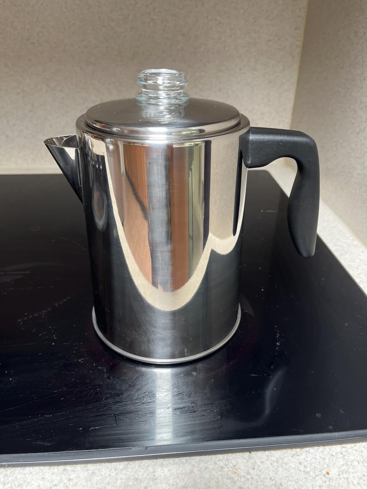 Primula Stovetop Coffee Percolator, Premium Stainless Steel Coffee Maker with Reusable Filter Basket, Non-Drip Spout, Glass Knob Brew Indicator and Heat Resistant Handle, Dishwasher Safe, 8 Cup customer photo 2