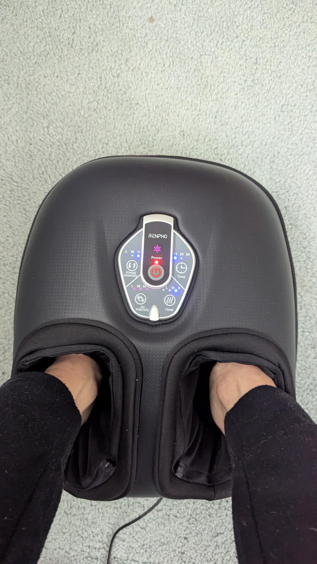 RENPHO Foot Massager with Heat, Birthday Gifts for Women, FSA Eligible HSA | Exclusive Pressure Monitoring Tech, Cordless Remote, 3 Heat & Compression Levels, NTC Temperature Control Tech, Up to Size 12 customer photo 1