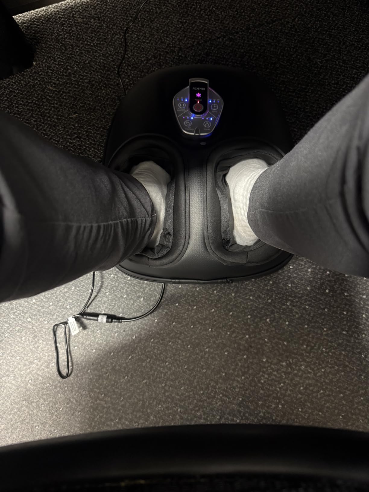 RENPHO Foot Massager with Heat, Birthday Gifts for Women, FSA Eligible HSA | Exclusive Pressure Monitoring Tech, Cordless Remote, 3 Heat & Compression Levels, NTC Temperature Control Tech, Up to Size 12 customer photo 2