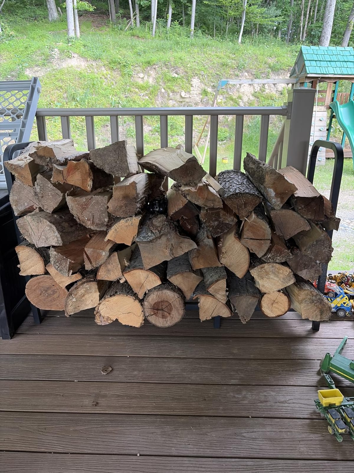 8ft Firewood Rack Holder, Adjustable Heavy Duty Fire Log Stacker Stand for Fireplace, Outdoor Indoor Metal Wood Pile Storage Organizer customer photo 2