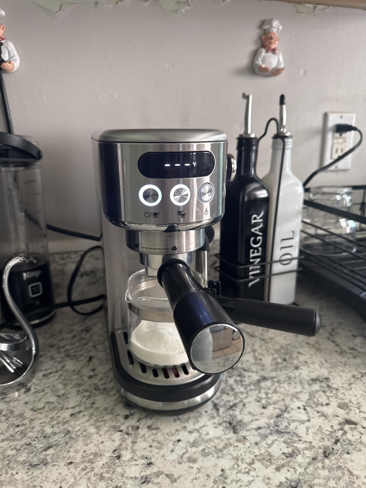 Neretva 20 Bar Espresso Machine Super Compact Espresso Coffee Machine | Professional Stainless Steel Espresso Maker with LED Display and Powerful Steam for Home Baristas to Make Latte, Cappuccino customer photo 1