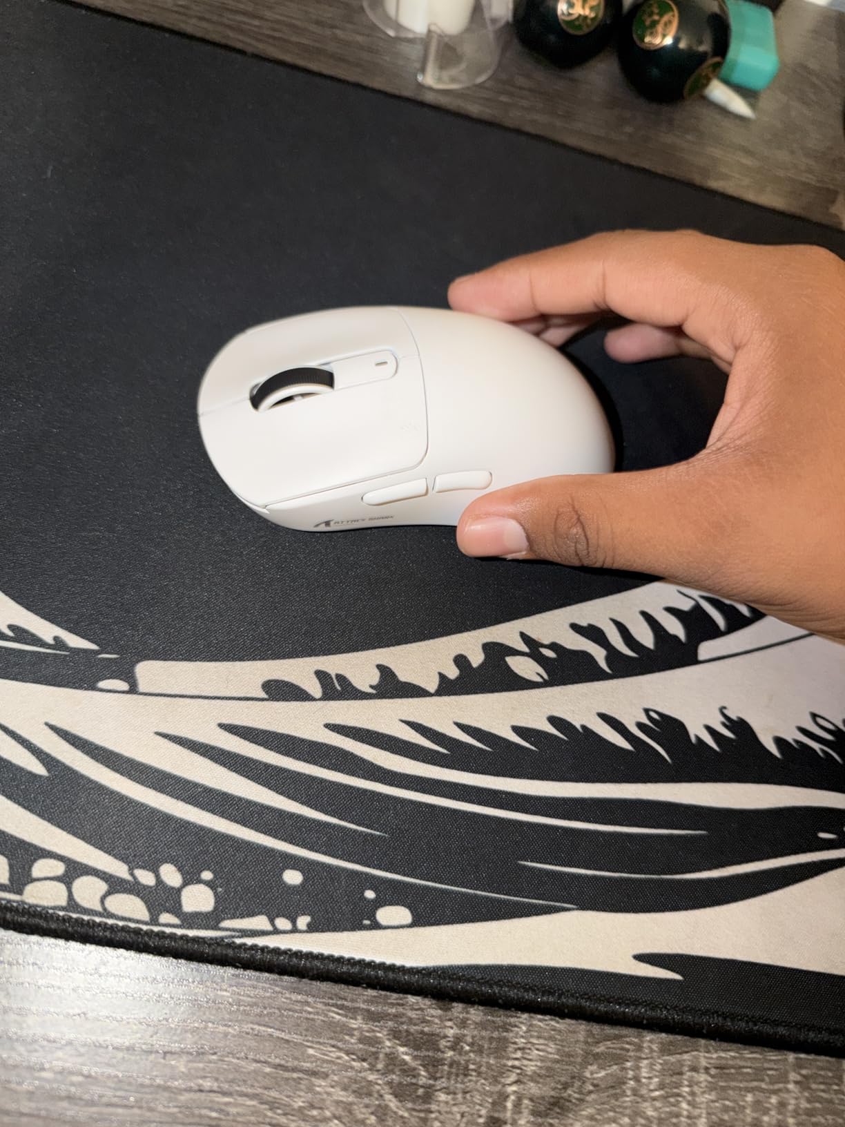 ATTACK SHARK X3 49g Ultra-Lightweight Wireless Gaming Mouse, White | Bluetooth 5.2/2.4G Wireless/Wired, PAW3395 Gaming Sensor, 26K DPI, 200h Battery Life, Programmable Buttons for PC/Mac/Win customer photo 2