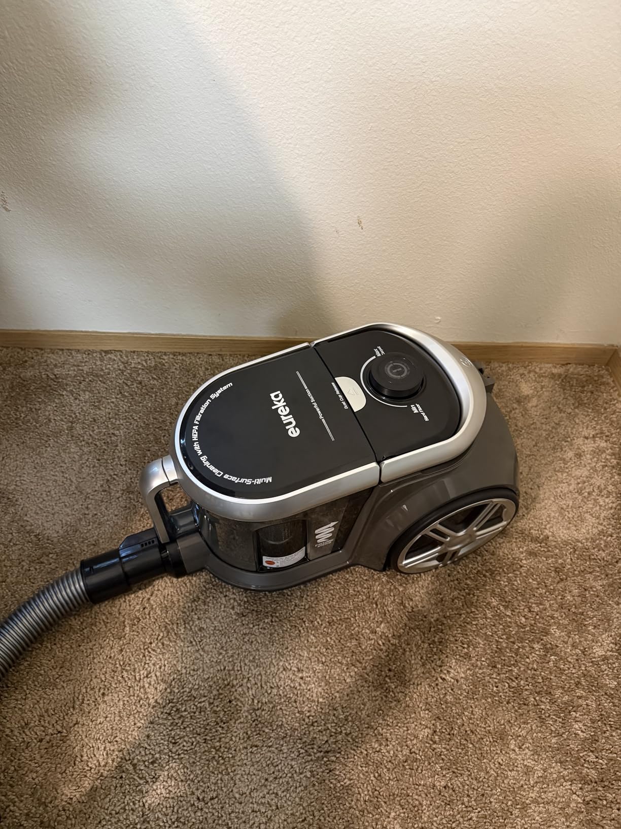 Eureka Bagless Canister Vacuum Cleaner, NEN180 WhirlWind, Lightweight, 1000W, HEPA, Auto Cord Rewind, 2-in-1 Vac for Hard Floors, Carpets & Pet Hair customer photo 2